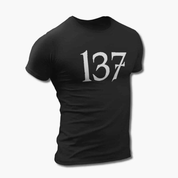 137 Band T-Shirt, 137 Logo Black Tee Shirt