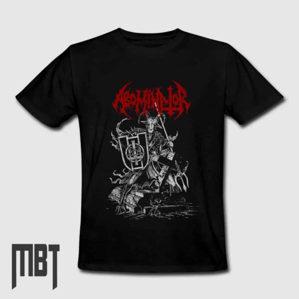 Abominator T-Shirt, Abominator Barbarian War Worship Tee-Shirt, Metal Merch