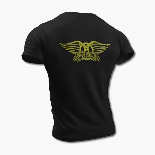 Aerosmith T-Shirt, Aerosmith Logo Artwork Black Tee Shirt
