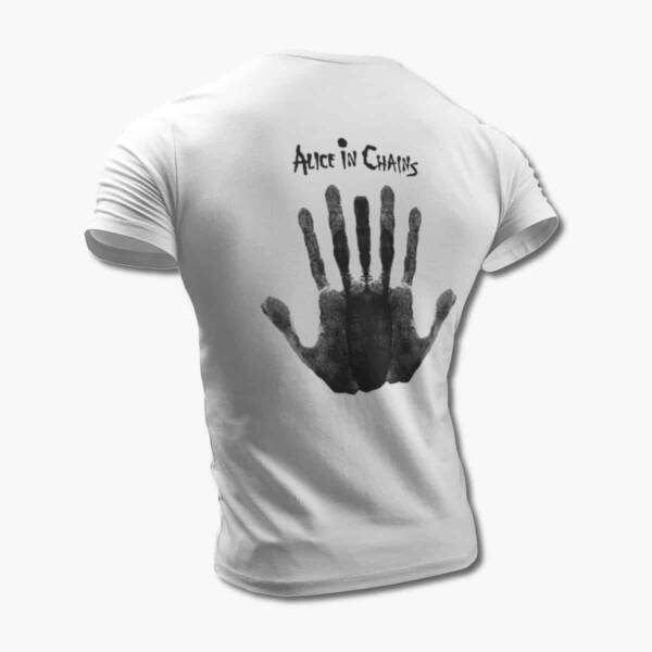 Alice In Chains T-Shirt, Alice In Chains Stone Artwork White Tee Shirt