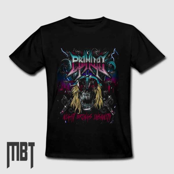 Primitai T-Shirt, Primitai Band Night Brings Insanity Tee-Shirt, Metal Merch