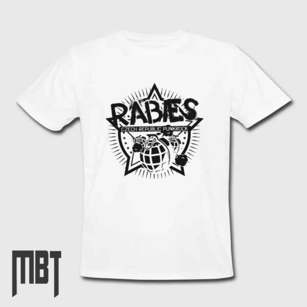 Rabies Band T-Shirt, Rabies Booze Blood and Fights Tee-Shirt, Metal Merch