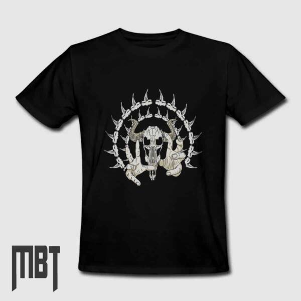 Skullhead T-Shirt, Heavy Metal Tee-Shirt, Bones with Skull, Metal Merch