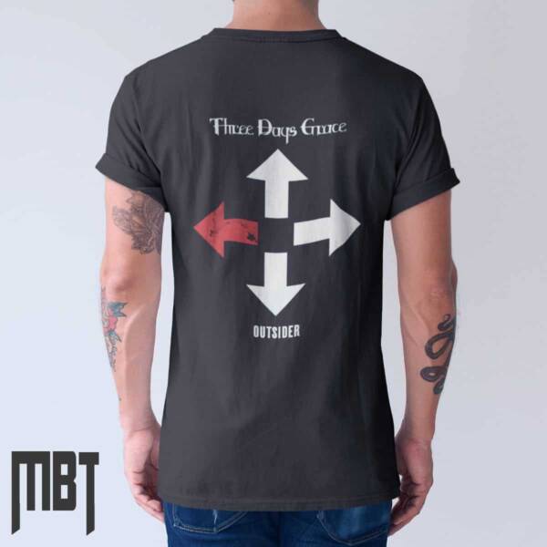 Three Days Grace T-Shirt, Three Days Grace Band Outsider Tee-Shirt, Hard Rock, Metal Merch - Image 2