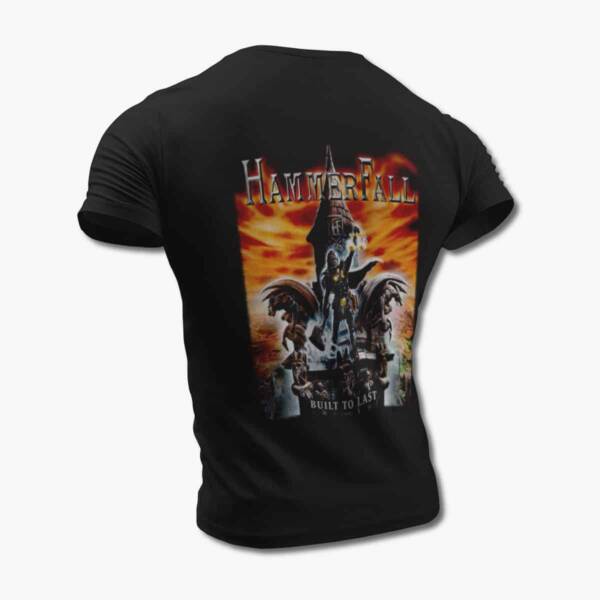 HammerFall Band T-Shirt, Hammer Fall Built To Last Black Tee Shirt