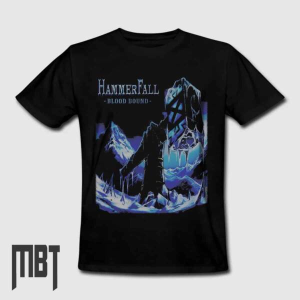 HammerFall Band T-Shirt, HammerFall Blood Bound Tee-Shirt, Heavy Metal Merch