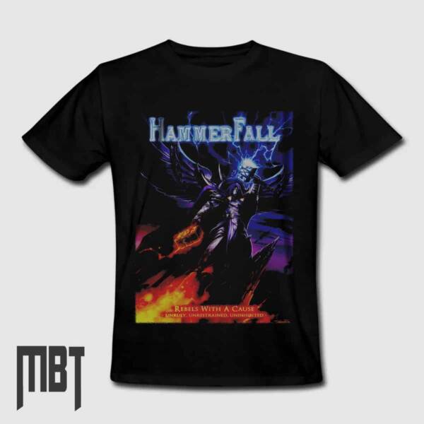 HammerFall Band T-Shirt, HammerFall Rebels With a Cause Tee-Shirt