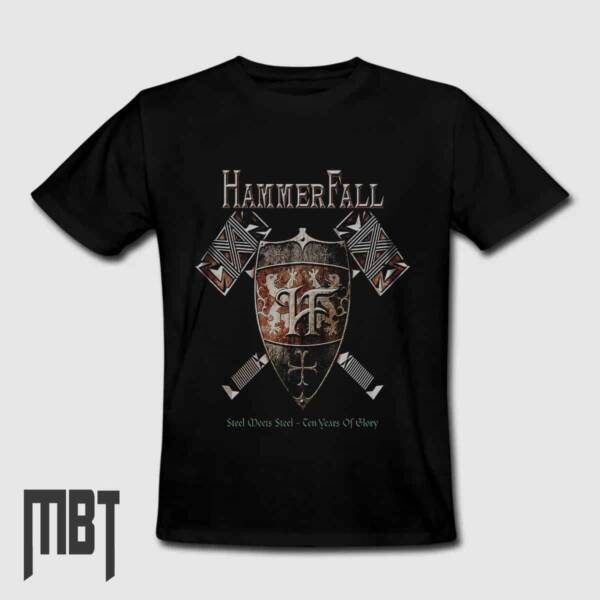 HammerFall Band T-Shirt, HammerFall Steel Meets Steel Tee-Shirt