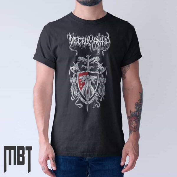Necromantia Band T-Shirt, Necromantia Nekromanteion Cover Tee-Shirt, Black Metal Merch