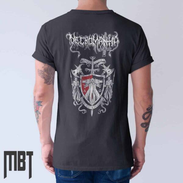 Necromantia Band T-Shirt, Necromantia Nekromanteion Cover Tee-Shirt, Black Metal Merch - Image 2