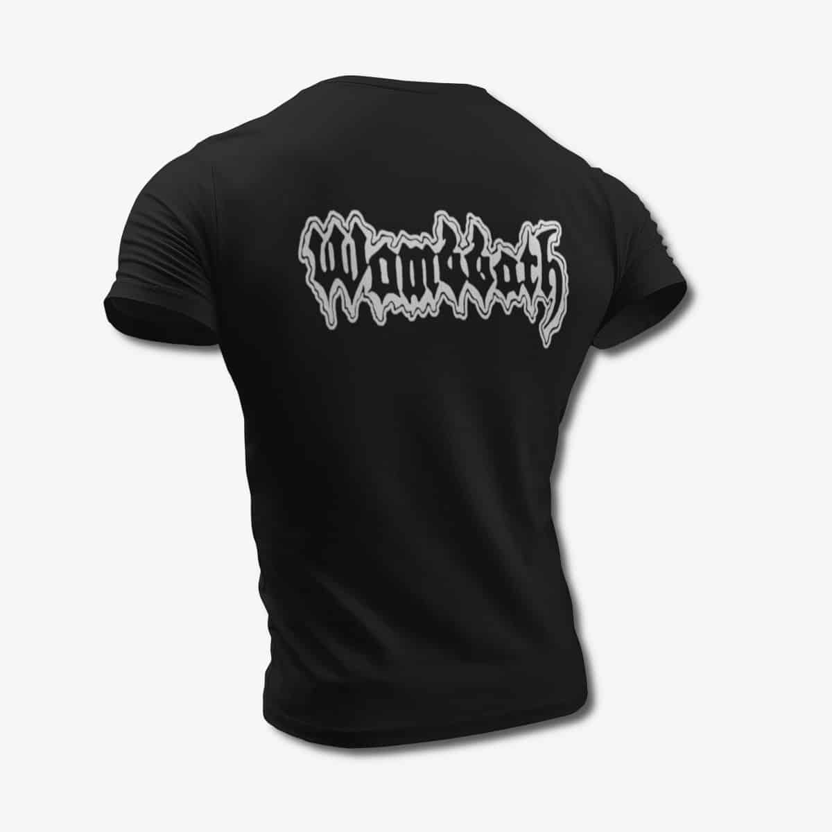 Wombbath T-Shirt, Wombbath Band Logo Black Tee Shirt, Death Metal, Sweden, Back