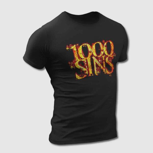 1000 Sins Band Logo T-Shirt, Metalcore Merch