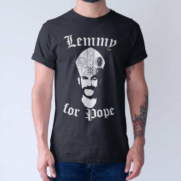 Motorhead T-Shirt, Motörhead Lemmy for Pope Black Tee Shirt, Heavy Metal Merch
