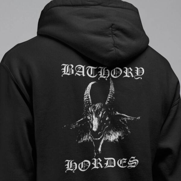 Bathory Band Hoodie, Bathory Hordes Hooded Sweatshirt, Black Metal, Thrash Metal Merch