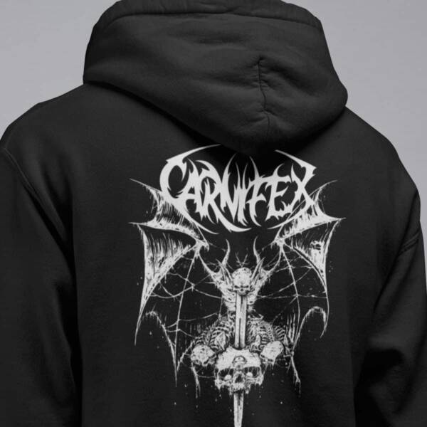 Carnifex Hoodie, Carnifex Logo Artwork Hooded Sweatshirt, Deathcore Merch - Image 2