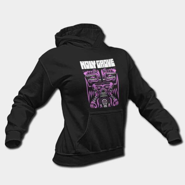Holy Grove Band Hoodie, Holy Grove West Coast Tour Hooded Sweatshirt, Doom Metal Merch - Image 2