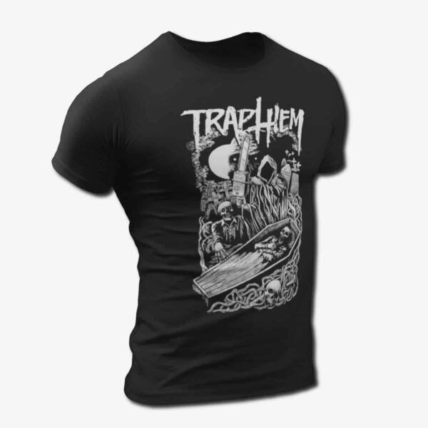 Trap Them Band T-Shirt, Tram Them Logo Artwork Tee, Grindcore, Crust Punk Merch