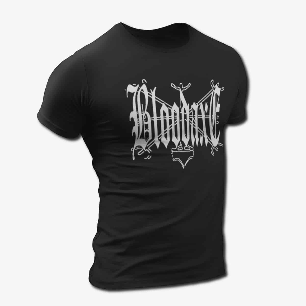 Bloodaxe Band T-Shirt, Bloodaxe Logo Tee Shirt, Viking Metal, Black Metal Merch
