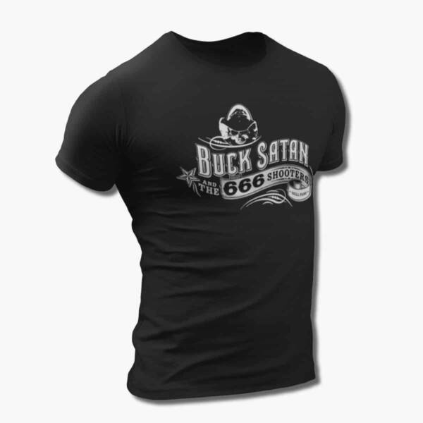 Buck Satan And The 666 Shooters T-Shirt, Buck Satan And The 666 Shooters Bikers Welcome Ladies Drink Free Tee Shirt, Country Rock Merch - Image 2