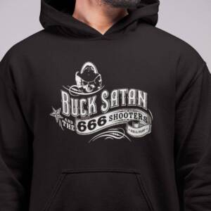 Buck Satan And The 666 Shooters Hoodie, Bikers Welcome Ladies Drink Free Hooded Sweatshirt, Country Rock Merch