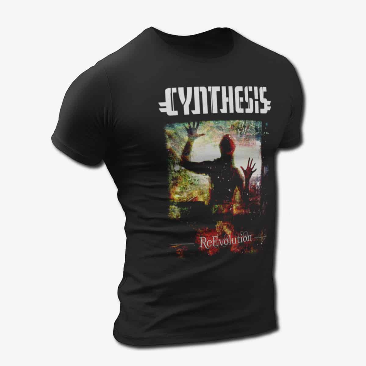 Cynthesis Band T-Shirt, Cynthesis ReEvolution Artwork Tee Shirt, Progressive Metal Merch