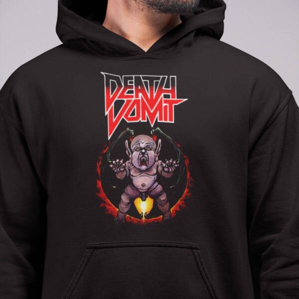 Death Vomit Band Hoodie, Death Vomit Live in Sumy Artwork Hooded Sweatshirt, Death Metal Merch