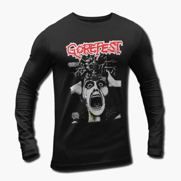 Gorefest Band Long Sleeve T-Shirt, Gorefest Artwork Longsleeve Tee Shirt, Death Metal Merch