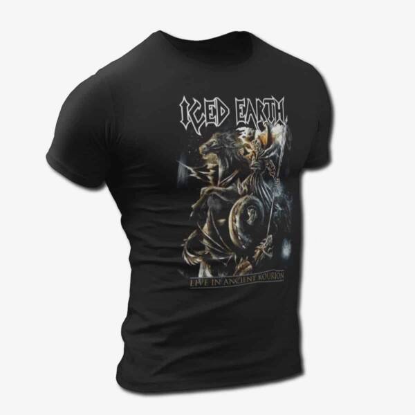 Iced Earth Band T-Shirt, Iced Earth Live In Ancient Kourion Artwork Tee Shirt, Thrash Metal Merch