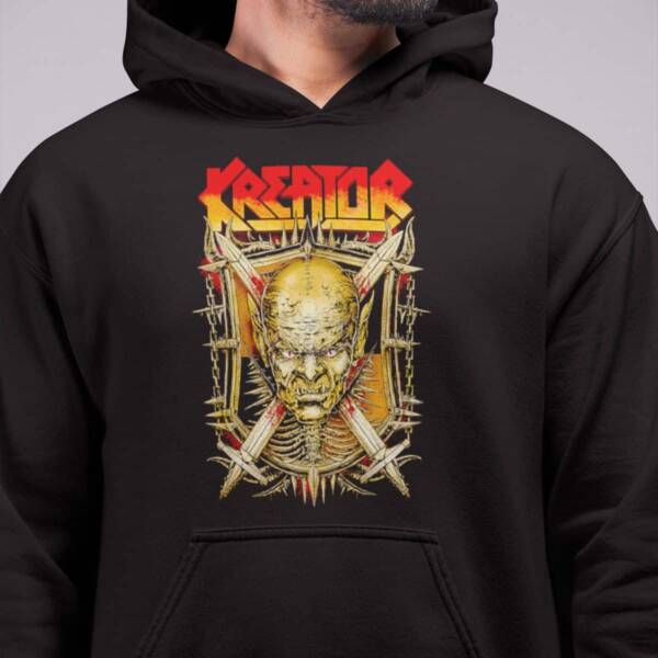 Kreator Band Hoodie, Kreator Oron Destiny Artwork Hooded Sweatshirt, Thrash Metal Merch