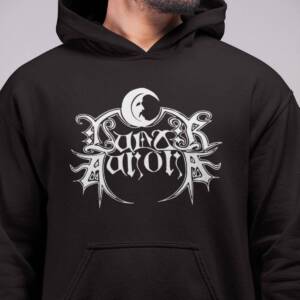 Lunar Aurora Band Hoodie, Lunar Aurora Logo Hooded Sweatshirt, Black Metal Merch