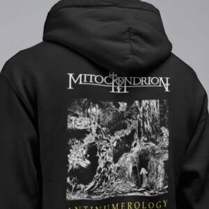 Mitochondrion Band Hoodie, Mitochondrion Antinumerology Artwork Hooded Sweatshirt, Black Metal Merch