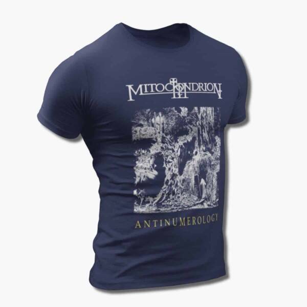 Mitochondrion Band T-Shirt, Mitochondrion Antinumerology Artwork Tee Shirt, Black Metal Merch - Image 4