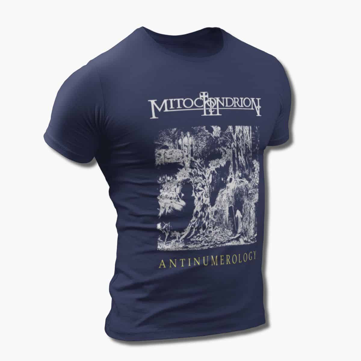 Mitochondrion Band T-Shirt, Mitochondrion Antinumerology Artwork Tee Shirt, Black Metal Merch - Image 4