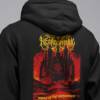 Necrophobic Band Hoodie, Necrophobic Mark of The Necrogram Artwork Hooded Sweatshirt, Black Metal Merch