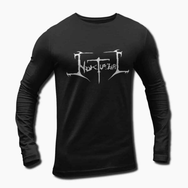 Nokturnal Band Long Sleeve T-Shirt, Nokturnal Logo Longsleeve Tee Shirt, Black Metal Merch