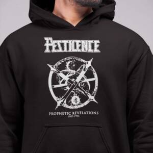 Pestilence Band Hoodie, Pestilence Prophetic Revelations Artwork Hooded Sweatshirt, Death Metal Merch