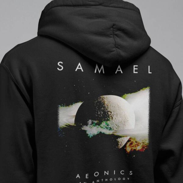 Samael Band Hoodie, Samael Aeonics An Anthology Artwork Hooded Sweatshirt, Industrial Metal Merch