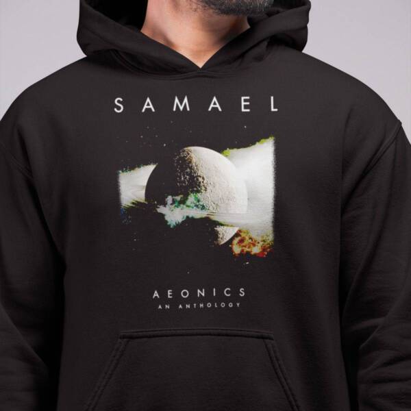 Samael Band Hoodie, Samael Aeonics An Anthology Artwork Hooded Sweatshirt, Industrial Metal Merch