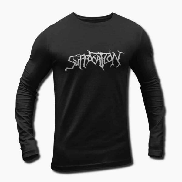 Suffocation Band Long Sleeve T-Shirt, Suffocation Logo Longsleeve Tee Shirt, Technical Death Metal Merch