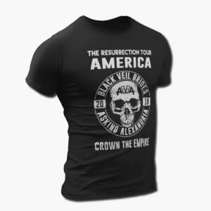 Black Veil Brides T-Shirt, Black Veil Brides, Asking Alexandria & Crown The Empire Live, Baltimore Tee Shirt, Heavy Metal Merchandise