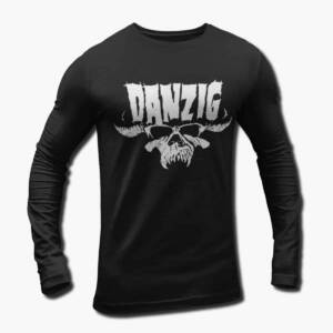 Danzig Band Long Sleeve T-Shirt, Danzig Logo Longsleeve Tee Shirt, Heavy Metal, Doom Metal Merchandise