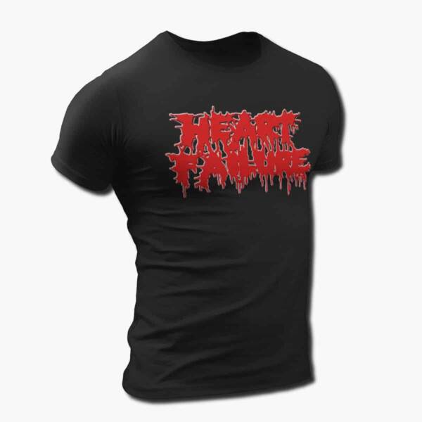 Heart Failure Band T-Shirt, Heart Failure Logo Tee Shirt, Brutal Death Metal Merchandise
