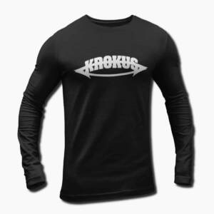 Krokus Band Long Sleeve T-Shirt, Krokus Logo Longsleeve Tee Shirt, Heavy Metal, Hard Rock Merchandise