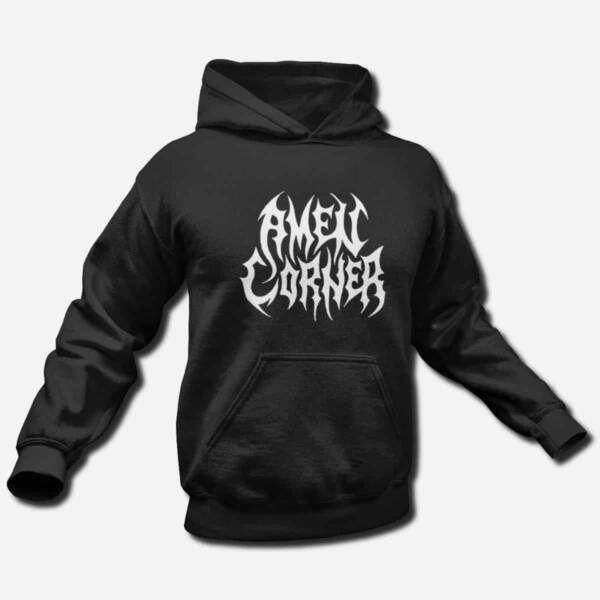 Amen Corner Band Hoodie, Amen Corner Logo Hooded Sweatshirt, Black Metal Merch - Image 2
