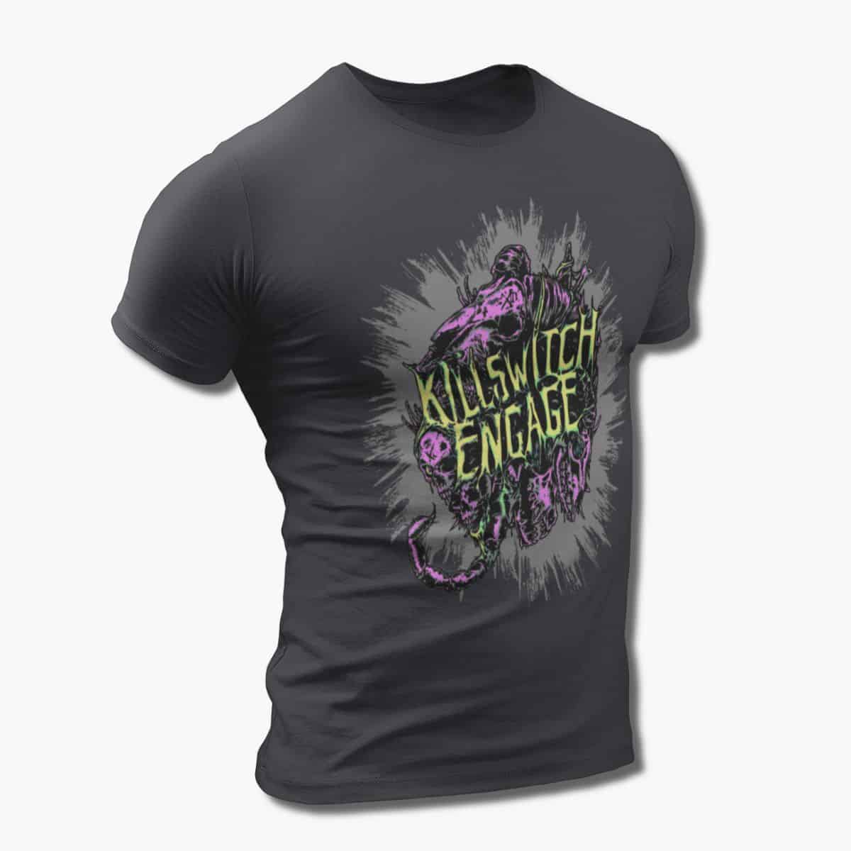 Killswitch Engage Band T-Shirt, Killswitch Engage Artwork Black Tee Shirt, Metalcore Merchandise - Image 3