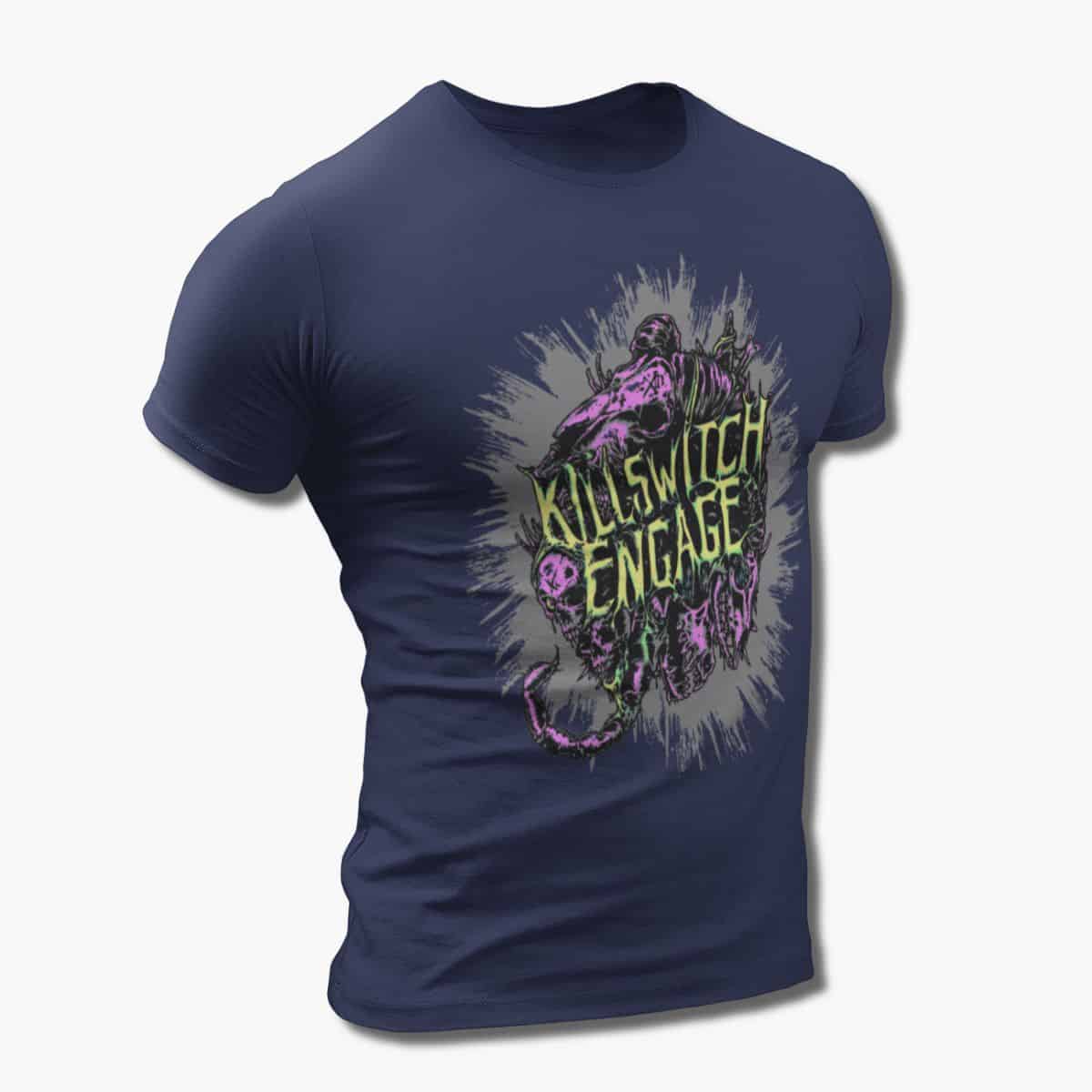 Killswitch Engage Band T-Shirt, Killswitch Engage Artwork Black Tee Shirt, Metalcore Merchandise - Image 5
