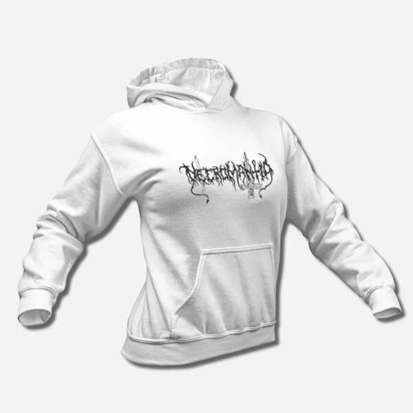 Necromantia Band Hoodie, Necromantia Logo Hooded Sweatshirt, Black Metal Merchandise - Image 6