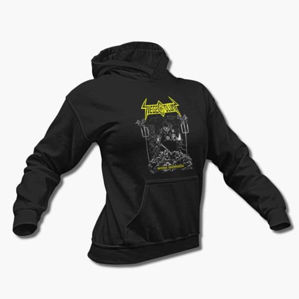 Siege Column Band Hoodie, Siege Column Inferno Deathpassio Artwork Hooded Sweatshirt, Death Metal Merchandise