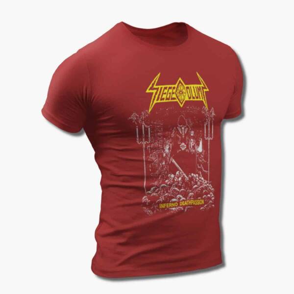 Siege Column Band T-Shirt, Siege Column Inferno Deathpassio Artwork Tee Shirt, Death Metal Merchandise - Image 5