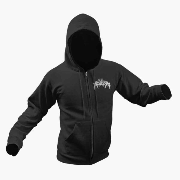 Acheron Zip Up Hoodie, Acheron Rites of the Black Mass Black Zipper Hooded Sweatshirt, Death Metal, Black Metal Merchandise - Image 2